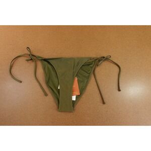 Mango Womens Size Small Olive Green Side Tie Bikini Swim Bottom NWT